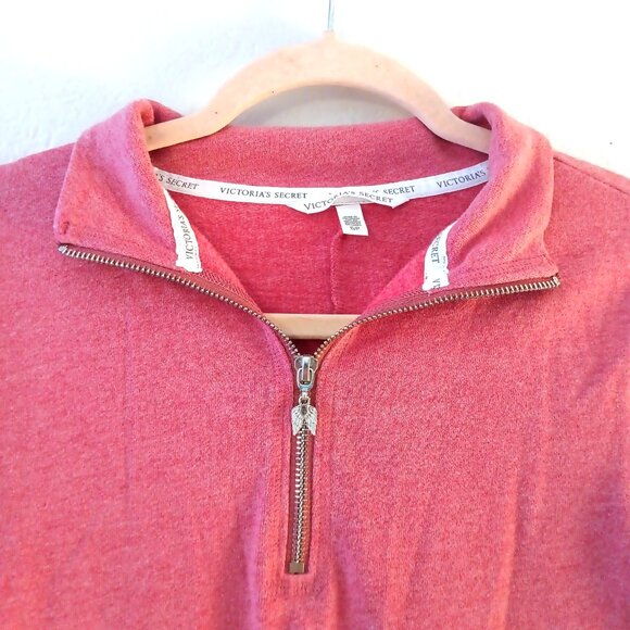 Y2K Victoria's Secret Pink Lightweight Small Quarter Zip Angel Wing Zipper - Picture 5 of 8
